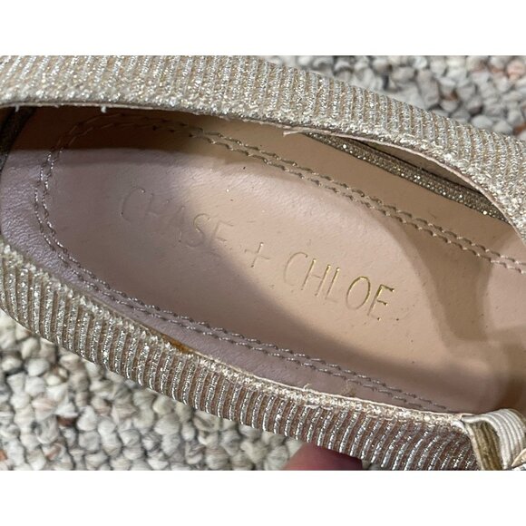 Chase + Chloe Kona Women's Round Toe Heel Mary Jane Pump Size 7.5 Gold - Picture 12 of 13